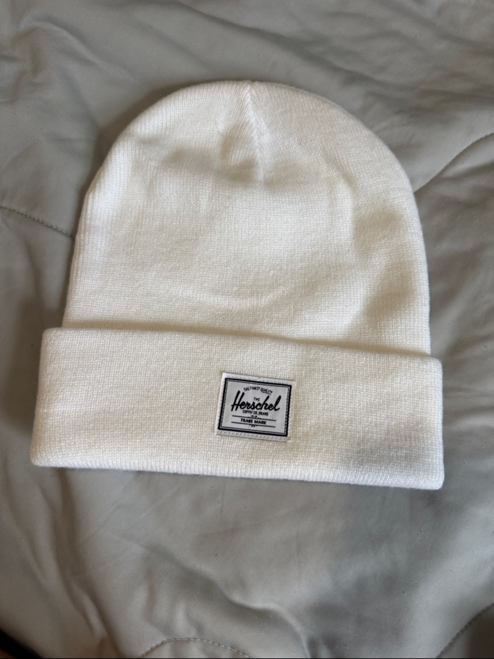 Herschel Supply Company White Beanie Hat